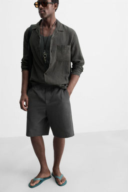 RELAXED FIT COTTON BERMUDA SHORTS - Zara фото 8