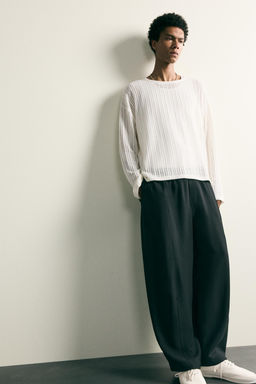 PANTAL?N FLUIDO BALLOON FIT / Negro - Zara фото 5