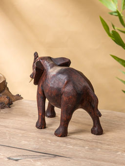 Сувенир «Слон», 24×11×16 см, дерево суар, тёмно-коричневый