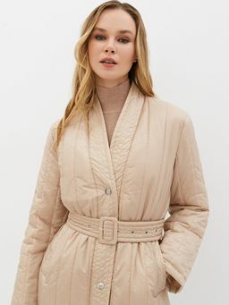 Conso/SM 220113 - light beige Утепленное Пальто  фото 2