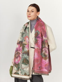 в составе ШЕРСТЬ и КАШЕМИР Большой, мягкий, теплый двусторонний палантин - Tantino фото 7