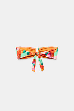 TOP BIKINI ESTAMPADO BANDEAU / Multicolor - Zara фото 7