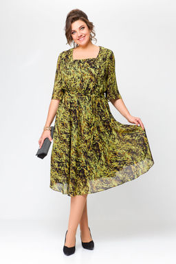 Блуза Swallow 803.2 черный+серебряный узор фото 1044