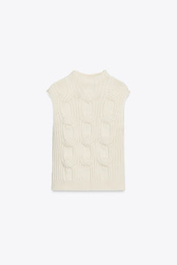 CABLE KNIT VEST TOP