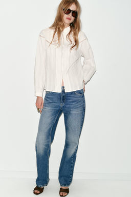 LACE AND PINTUCK SHIRT - Zara фото 9