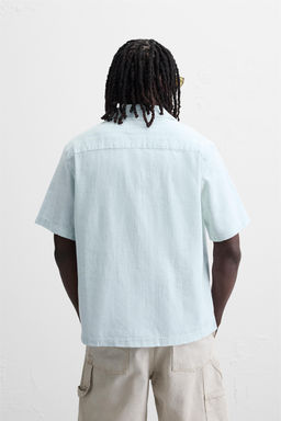 TEXTURED DENIM SHIRT - Zara фото 27