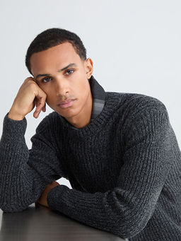 Bisiklet Yaka Erkek Triko Kazak