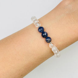 Браслет из Горного Хрусталя и Иолита