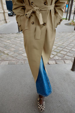 PRINTED LEATHER BALLET FLATS - Zara фото 2