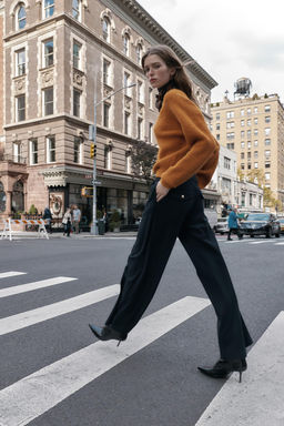 HIGH-WAIST WIDE-LEG TROUSERS - Zara фото 6