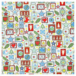 "Новогоднее настроение" Комплект столовый 4пр: салфетка сервировочная 45х45см, хлопок "Премиум" 186г/м2, "Домашняя мода" (Россия)