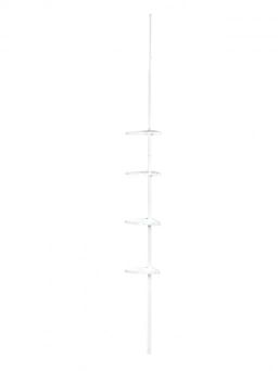 Телескопическая угловая полка 4-х уровневая COMPACT белая