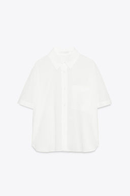 SEMI-SHEER COTTON SHIRT - Zara фото 6