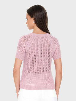 Блузка вязаная с рукавом реглан.