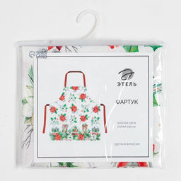 Фартук Этель Christmas red flowers 60х70см, 100% хл, саржа 190 гр/м2  фото 6