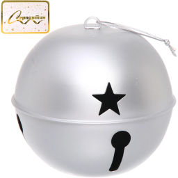 Новогодний шар "Бубенчик" 15 см, Серебро