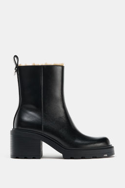WATER REPELLENT LEATHER ANKLE BOOTS - Zara фото 12