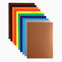 Цена за 2 шт. Цветной картон, А4, 10 листов, 10 цветов, мелованный, односторонний, в папке, 240 г/м², «Смешарики»