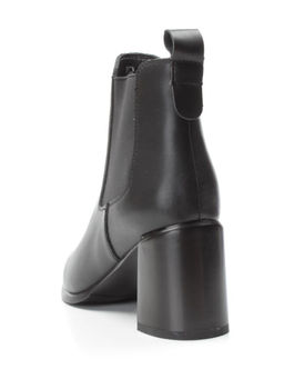 01-PCT169-1 BLACK Ботинки Челси демисезонные женские (натуральная кожа, байка) - Фабричный китай фото 5