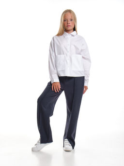 Рубашка белая для девочки в школу 22-7663 белый - Mini maxi фото 11