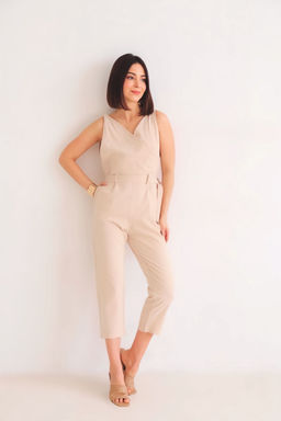 Martichelli Комбинезон хлопковый бежевый  фото 2