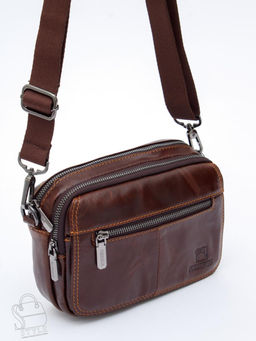 Сумка мужская кожаная 8615S brown Fuxhiniao