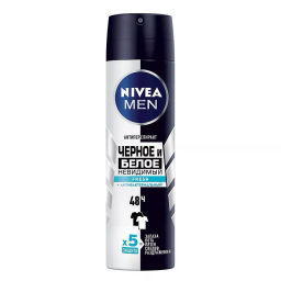 NIVEA део-спрей Муж 150мл Черное и Белое Невидимый Fresh