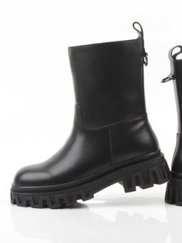 04-PAT148-1Z BLACK Ботинки зимние женские (натуральная кожа, 100% шерсть)