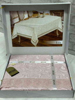 Скатерть EFOR EDA 160*220 прямоугольная пудровый PUDRA