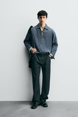 WASHED DENIM OVERSHIRT