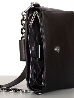 LACCOMA сумка Y1444-черный натуральная кожа полиэстр  фото 4