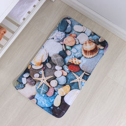 Коврик для ванной и туалета Доляна Ракушки на камушках, 45?75 см  фото 6