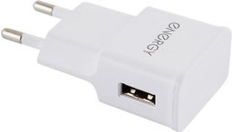 Зарядное устройство сетевое Energy (ET-09, 006294) USB, 1A, белое