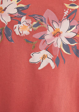 Bask?l? Pembe Tisort - Mavi фото 7