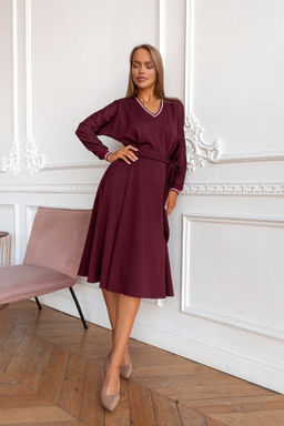 Платье Open Style 5577 бордовый