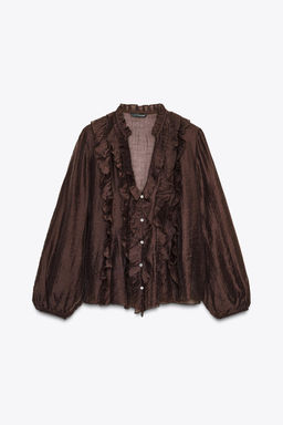 RUFFLED BLOUSE - Zara фото 6