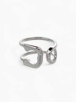 Серьги каффы «Булавка», цвет серебро