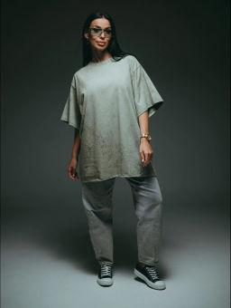 Ирбис футболка женская (хаки варенка)