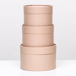 Набор шляпных коробок 3 в 1, капучино, 16 х 10,14 х 9,13 х 8,5 см - UPAK LAND фото 3