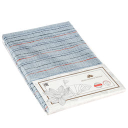 Скатерть 200х145см Рональдо голубой, длина стола до 160см, на 6-8 персон, рогожка, хлопок 171г/м2, упаковка классическая 28х41см, Домашняя мода (Россия) фото 4