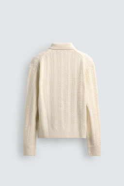 CABLE KNIT TEXTURED CARDIGAN - Zara фото 16