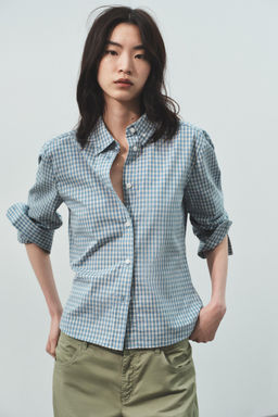 OVERSIZE STRIPED POPLIN SHIRT - Zara фото 19