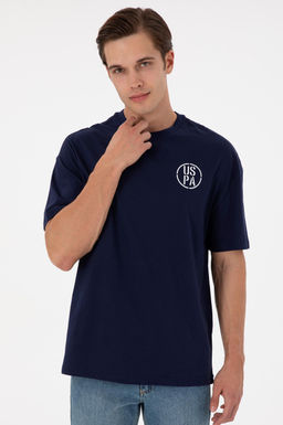 Футболка U.S. Polo Assn темно-синяя из хлопка фото 17