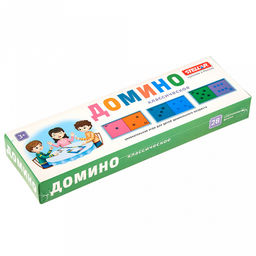 Домино большое "Классическое" 22,5х8х3,5см, полистирол, картонная коробка в ту пленке, "Stellar" (Россия)