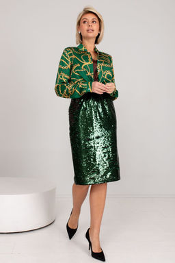 Юбка ТЮ-05п изумруд - Angelika фото 4