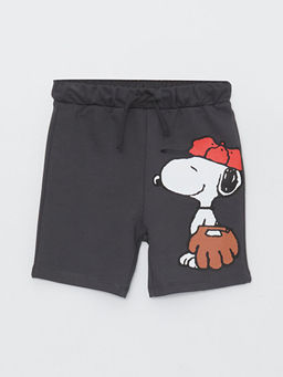 Beli Lastikli Snoopy Bask?l? Erkek Bebek ?ort
