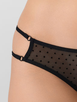 Цена за 2 штуки! Трусы бразилиана женские с вырезами в боковых частях черные - Mark formelle фото 5