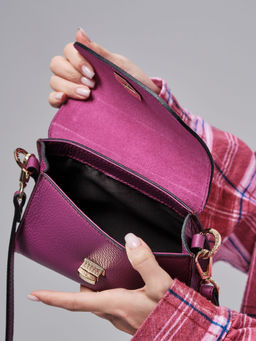 Сумка замшевая Deboro 31033 фиолетовый флокс