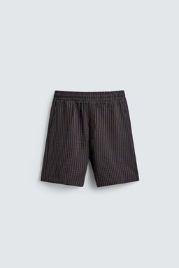 SEERSUCKER STRIPE COMFORT BERMUDA SHORTS - Zara фото 7