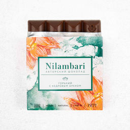 Шоколад Nilambari горький с кедровым орехом